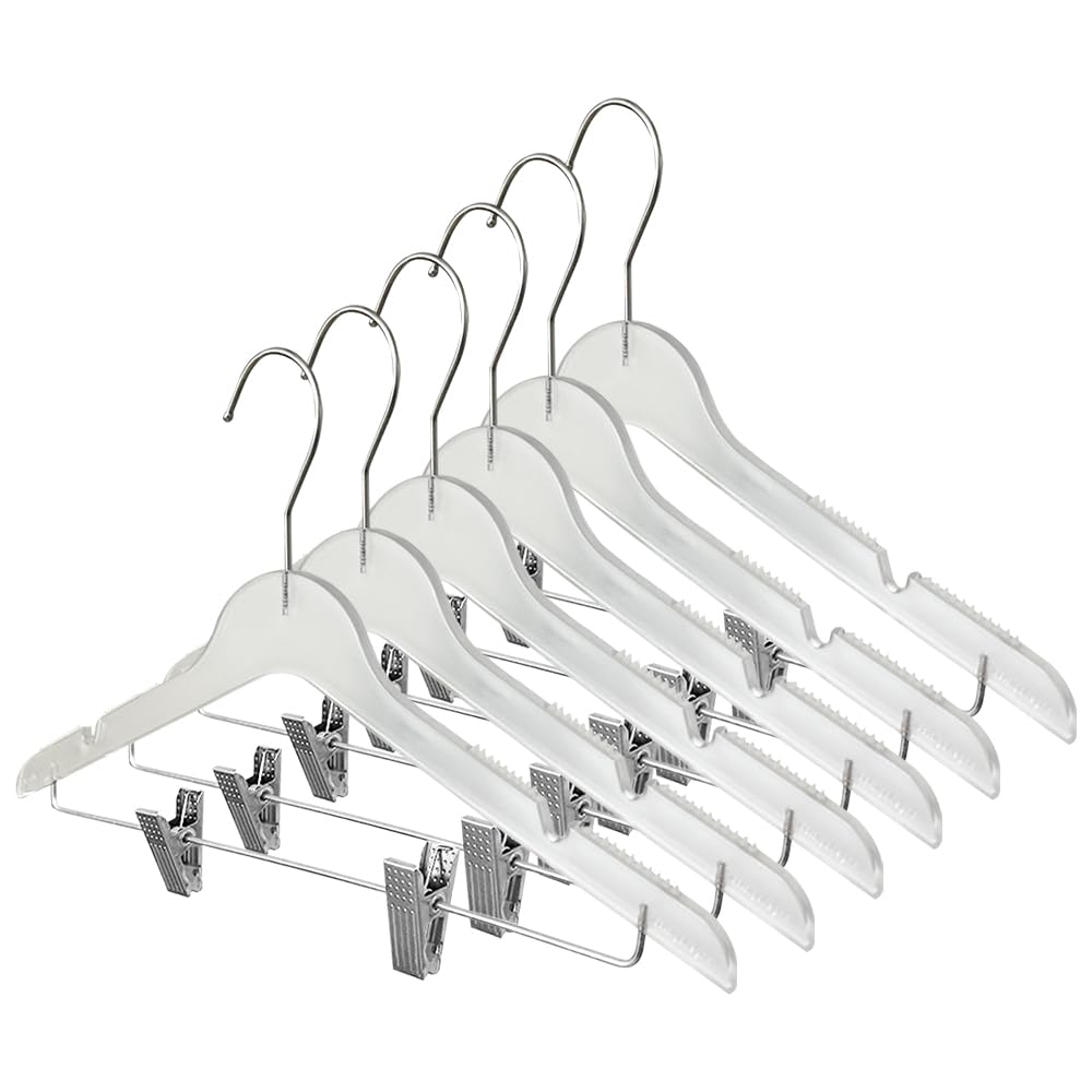 All Hung Up Hangers Slim Plastic Hangers With Clips, Clothes Hangers, Thin Plastic Hangers, Color Plastic Hangers, Blouse Hanger