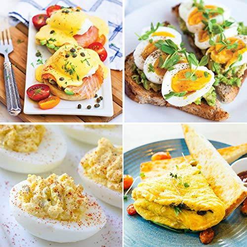 Elite Gourmet Easy Electric 7 Egg Capacity Cooker  Poacher  Omelet Maker  Scrambled  Soft  Medium  Hard Boiled with Auto Shut-Off and Buzzer  BPA Free