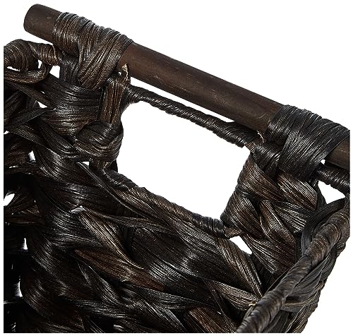 Whitmor Split Rattique Driftwood Brown Waste Basket