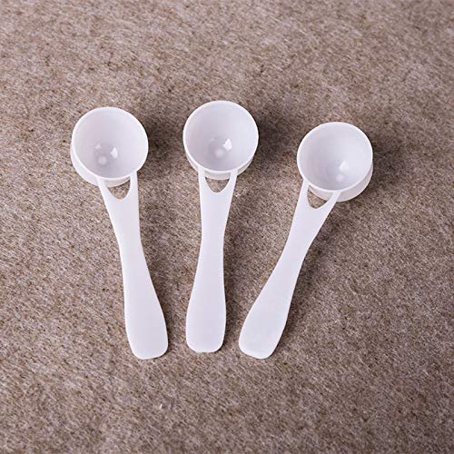 Tegg 5Ml Teaspoon 50Pcs 5Cc White Plasti Measuring Spoons For Herb Extract Tea Powder Coffee
