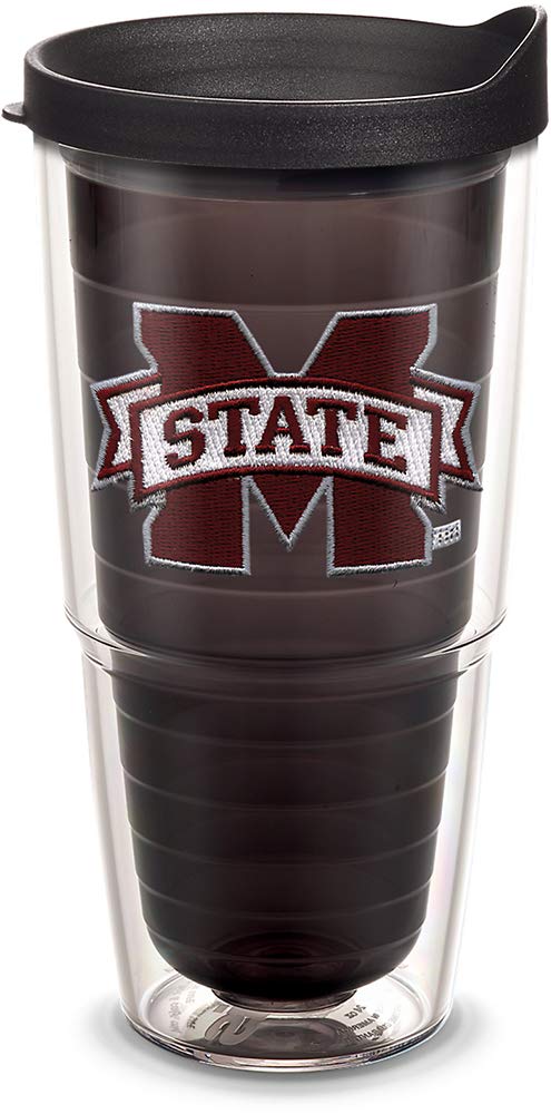 Tervis Made In Usa Double Walled Mississippi State University Bulldogs Insulated Tumbler Cup Keeps Drinks Cold & Hot, 24Oz, Prim