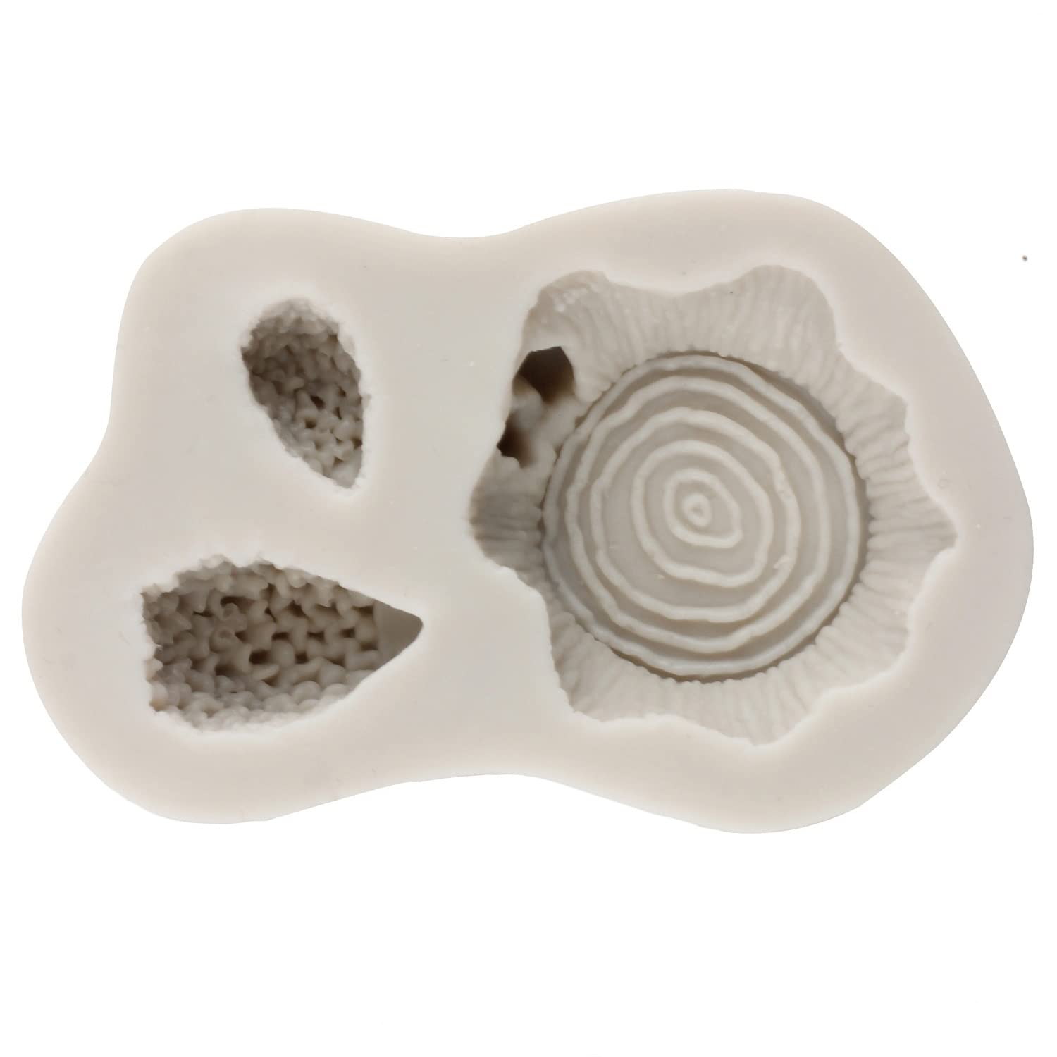 Mypracs Hedgehog Silicone Molds Tree Stump Cake Fondant Mold Wood Bark Chocolate Molds For Sugar Cake Decorating Cupcake Topper