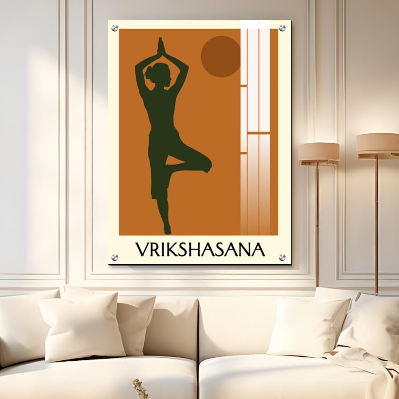 Chalk My Theme Vrikshasana Quote Boho Wall Decor Home Decor, Living Room, Bedroom, Cafe, Room Painting For Wall Decoration -9 x