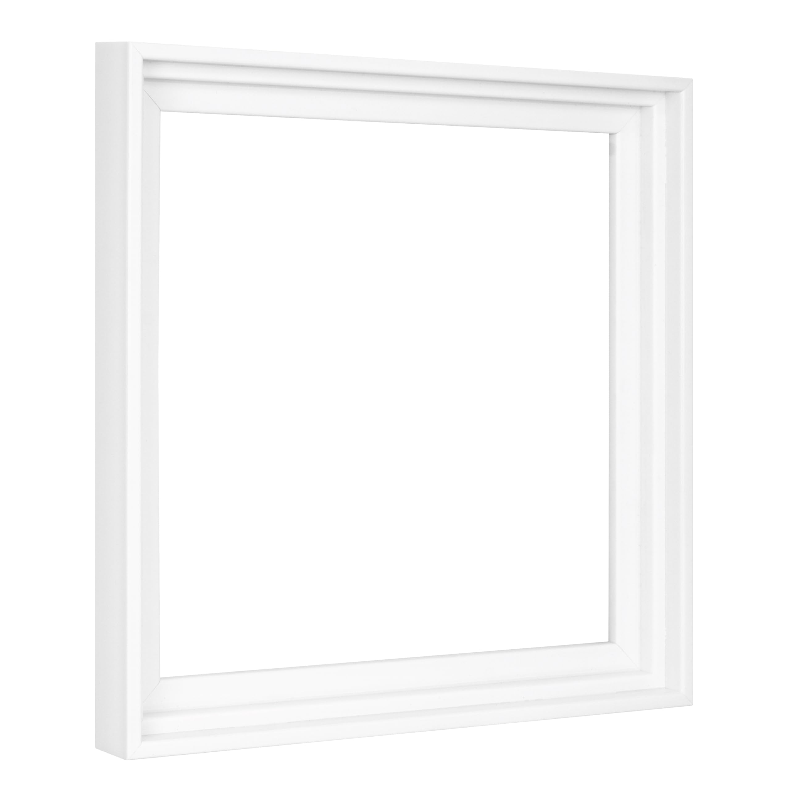 MCS Canvas Float Frames 12x12 Frame, White Square Frame for Finished Canvases, Vertical & Horizontal Wall Hanging Frame for Canv