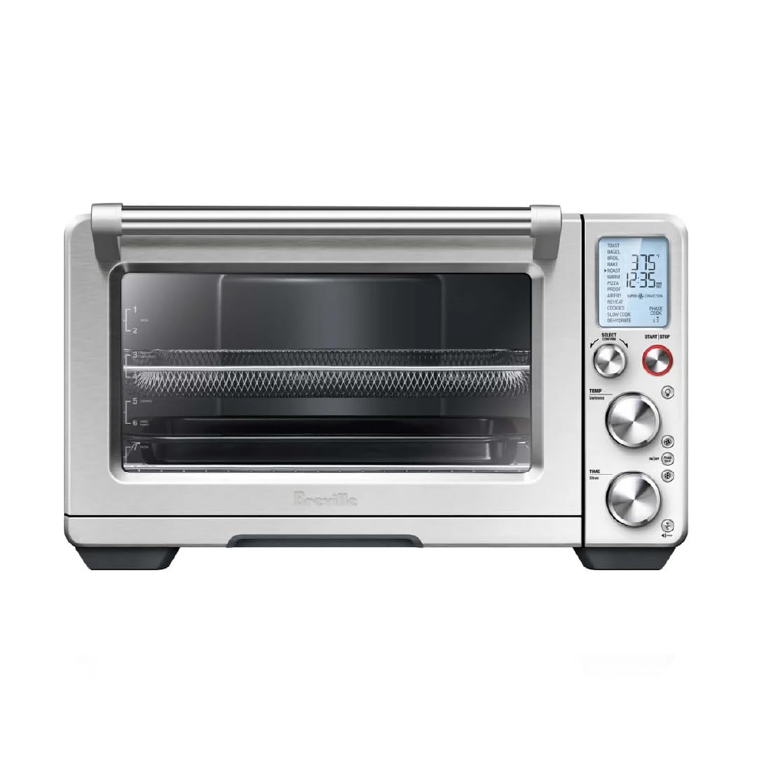 Breville the Smart Oven Air Fryer Pro, Convection Countertop Oven, Air Fryer Toaster Oven Combo, BOV900BSS, Brushed Stainless St