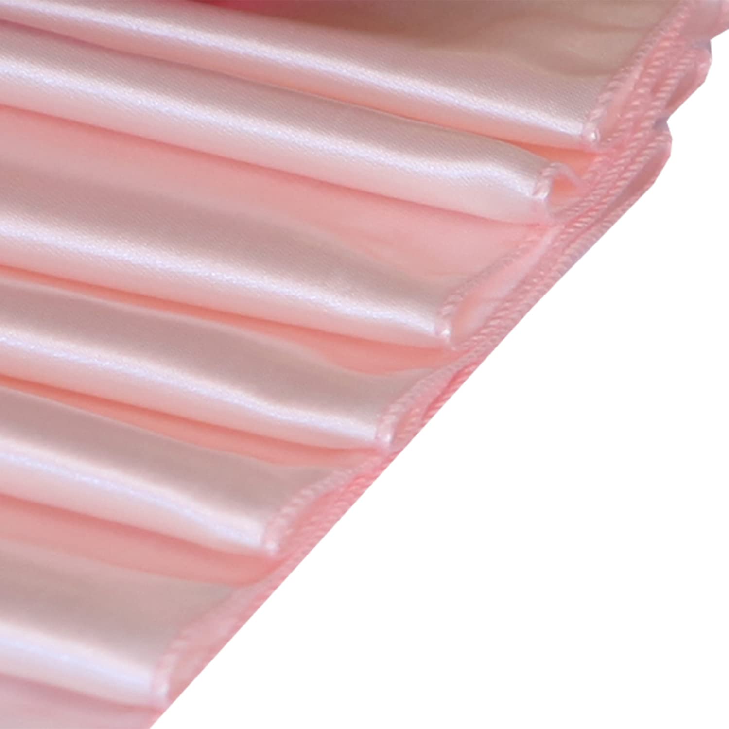 Welmatch Blush Pink Satin Table Runners 5 Pcs Wedding Banquet Party Event Decoration Table Runners (Blush Pink, 5)