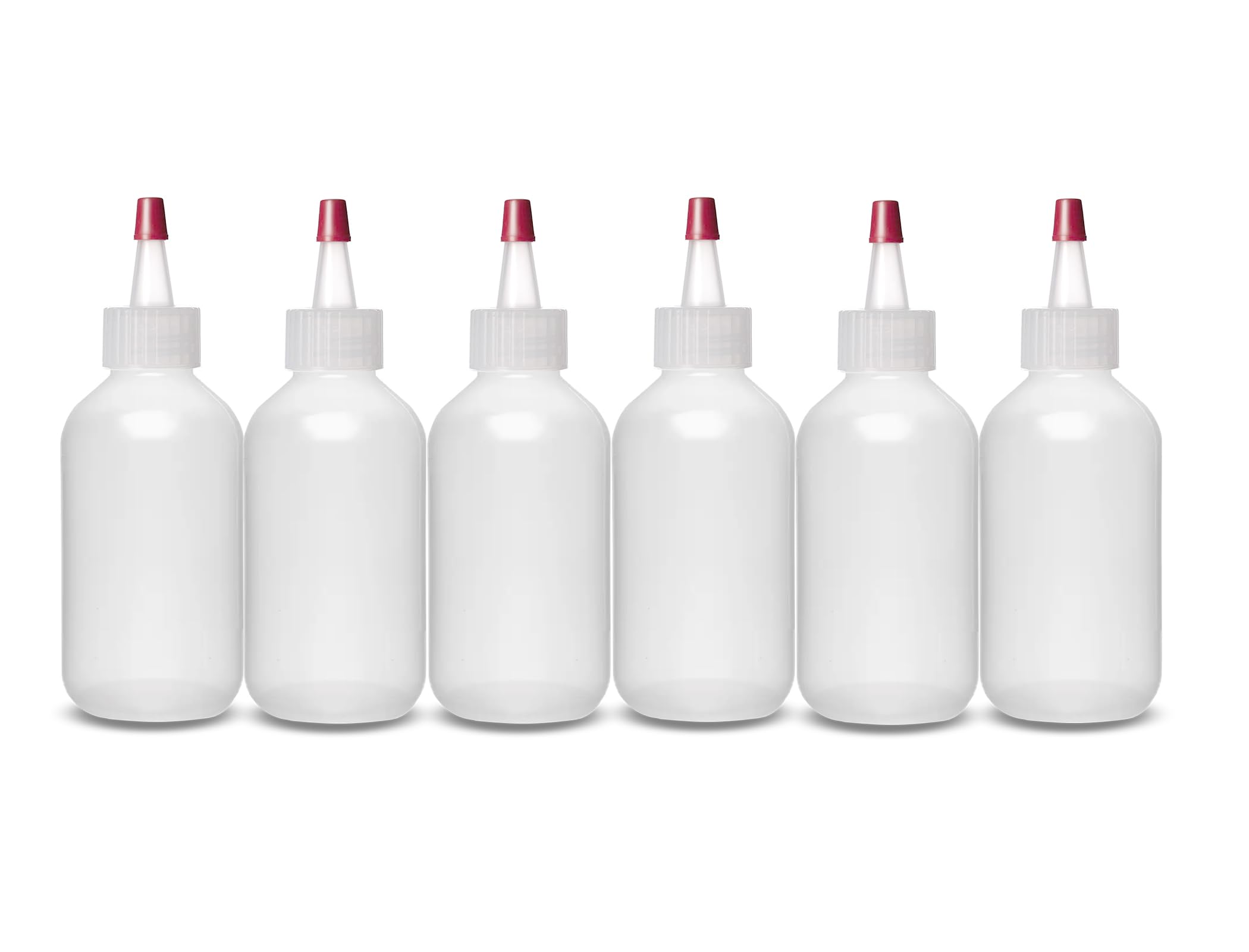 Ljdeals 2 Oz Plastic Squeeze Bottles With Yorker Caps, For Condiments, Hair Color, Glues, Paints, Craft, Sauce And Morepack Of 6
