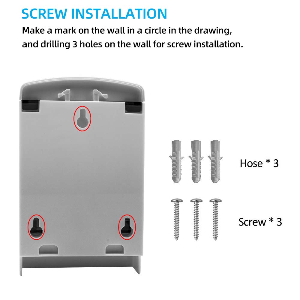 Soap Dispenser Wall Mount  1000ML commercial Manual Soap Dispenser Wall Mounted for Bathroom Kitchen Hotel  Shampoo container Plastic