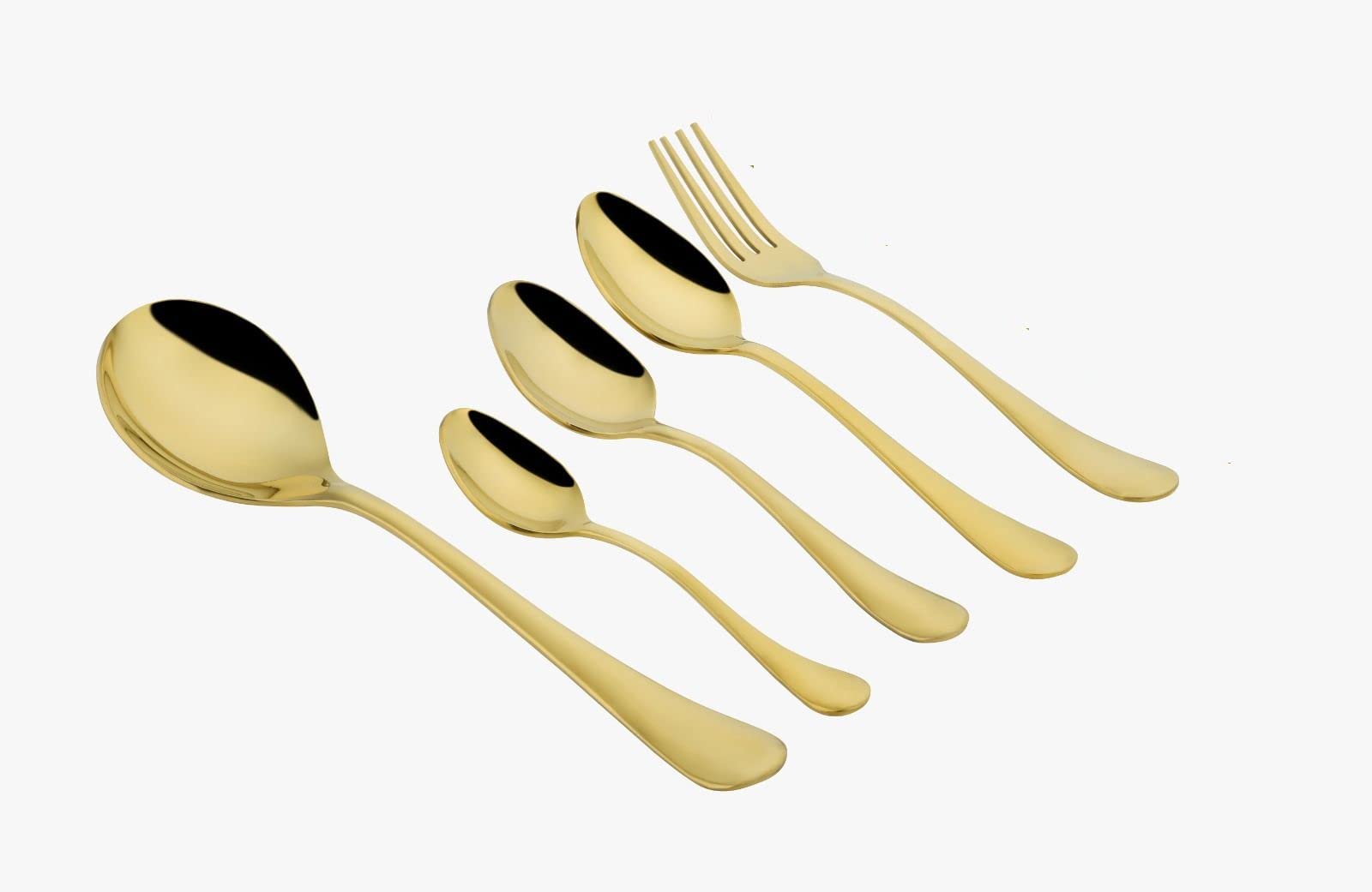 Homeprivilez Aster 26 Pieces Pvd Gold Cutlery Set (Gold, 8 Inches) (26) | Or | Ramya Masala Box/Spice Box/Storage/Organiser For