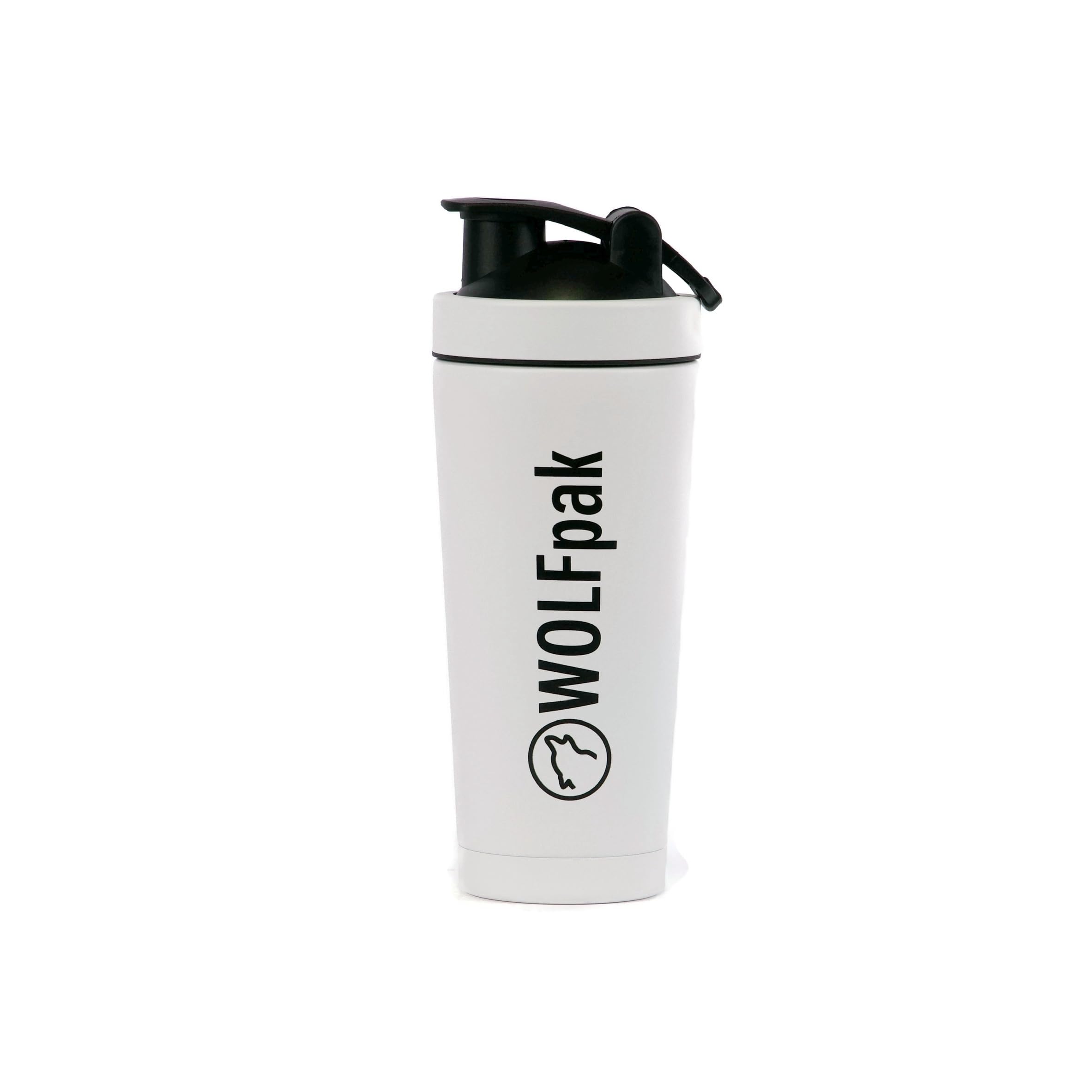 WOLFpak Stainless Shaker Bottle  Double Walled (Arctic White)