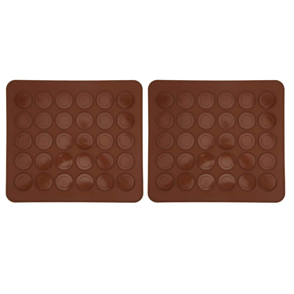 Silicone Macaron Mats, 2 Pieces Of 30-Grid Macaron Pads Non-Sticking Kitchen Baking Molds Mats Pads For Making Or Baking Macaron