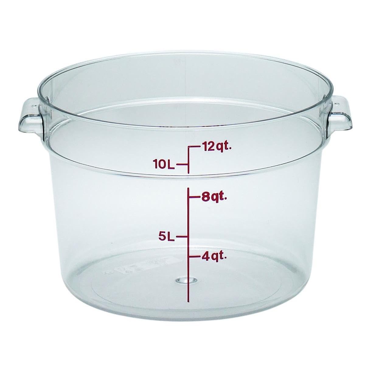 Cambro Rfscw12135 Cambro Clear Round Container, 12 Quart Pack Of 1