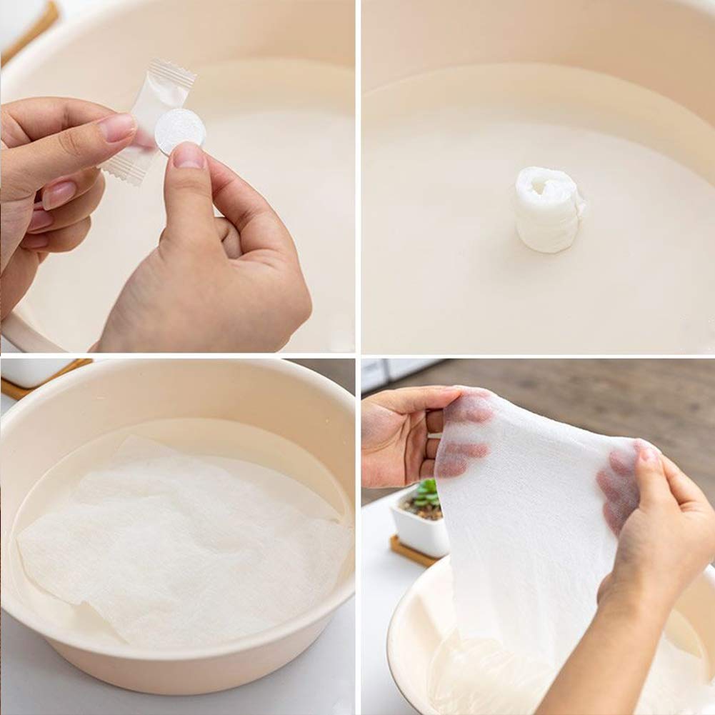 Davidsons Collection Mini Magic Disposable Face Compressed Towel Portable Hand Wipe for Outdoor Camping Travel (200pcs)