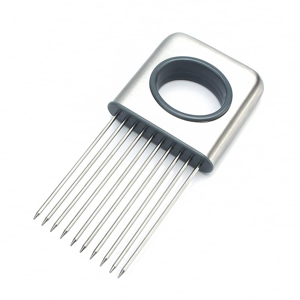 Onion Holder Slicer Stainless Steel Cutting Kitchen Gadget Niftyplaza Multipurpose Prongs Vegetable Tomato Cutter Kitchen Tool
