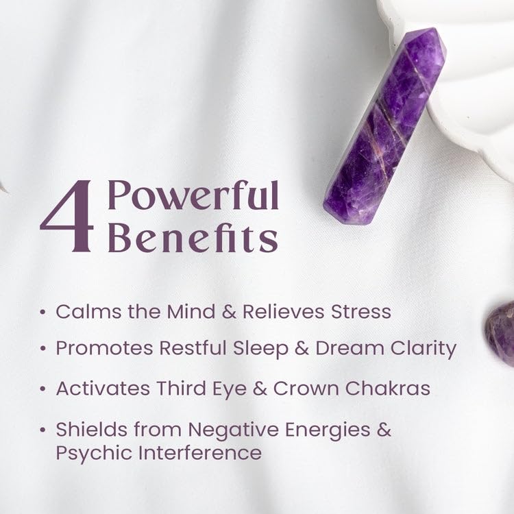 Astrotalk Amethyst Crystal Tower | Natural Amethyst Stone for Study, Healing & Stress Relief | Vastu Items for Home Decor | Office Table Decoration Items | Gift for Man & Woman