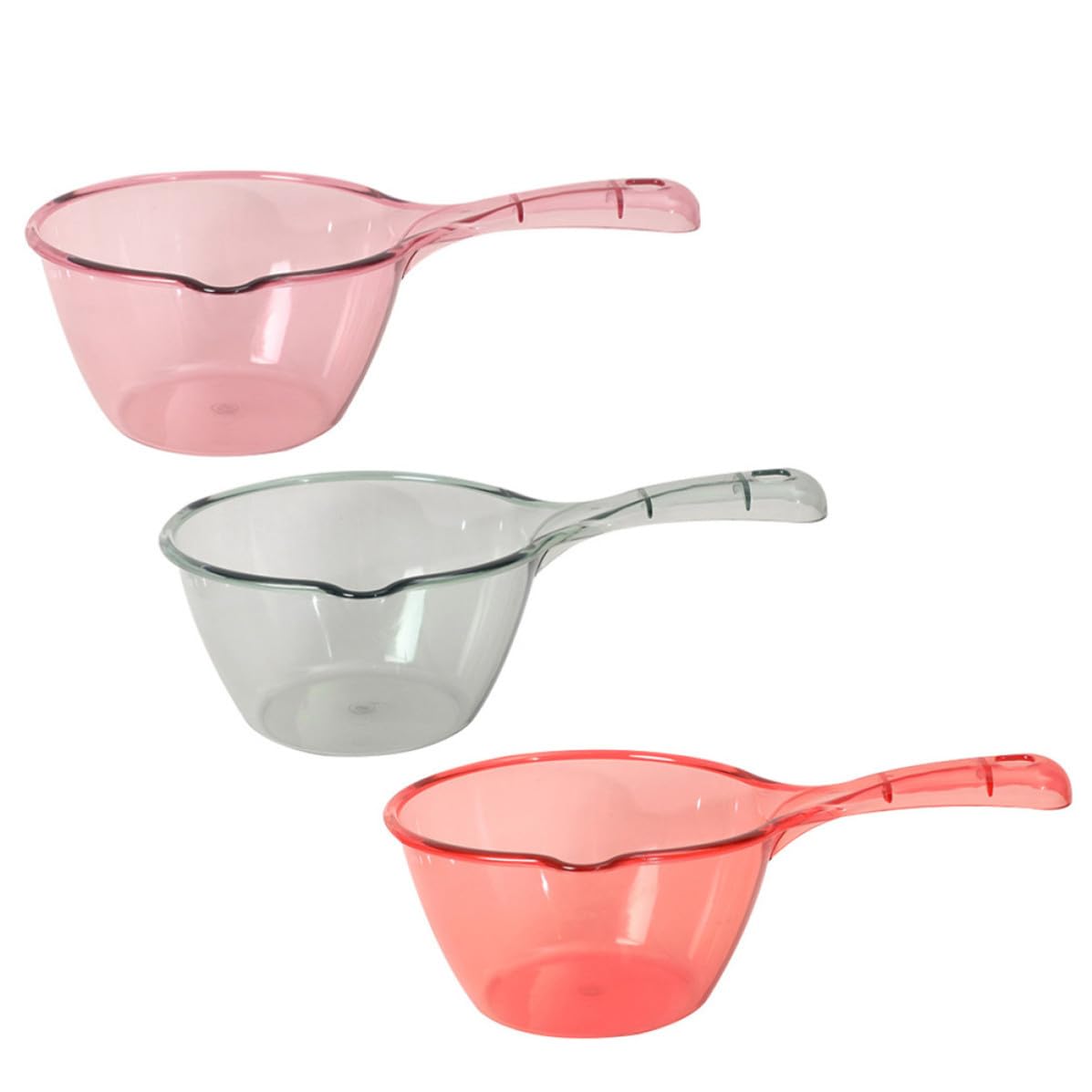 3 Pack Plastic Water Ladle Long Handle, Large Capacity Scoop