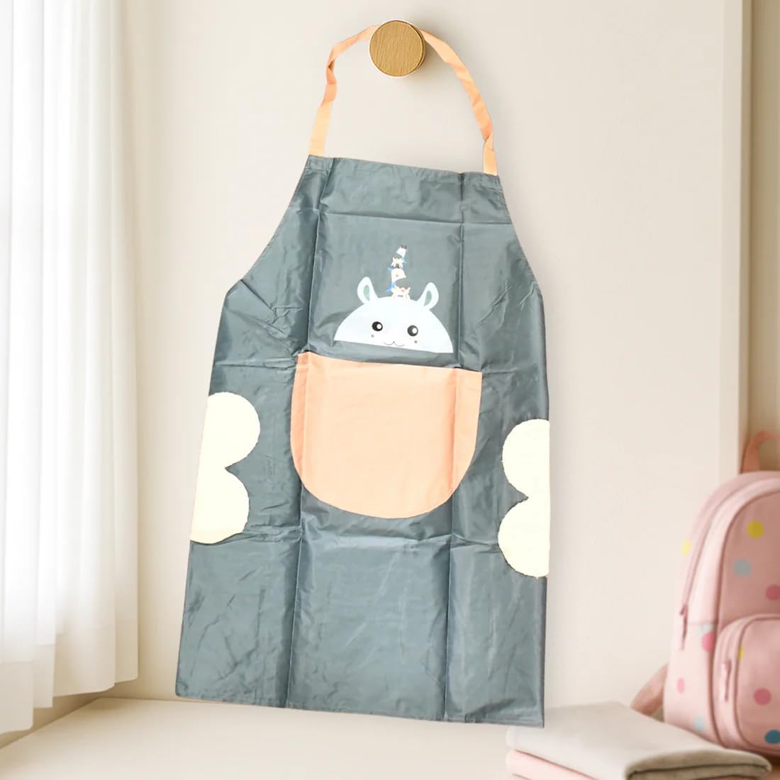 Obilivion Apron For Kitchen  Cute Cartoon Animal Design With Front Center Pocket & Adjustable Neck Strap, Comfortable Cooking A