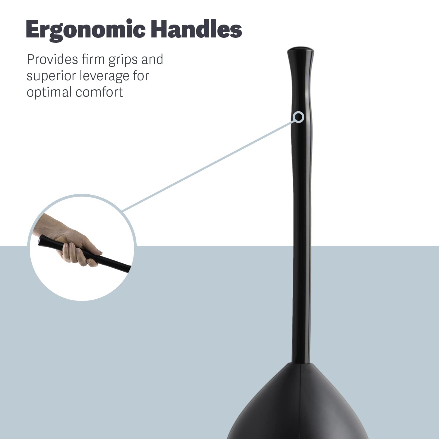 Casabella Plunger With Hideaway Caddy - Toilet Plunger And Caddy Combo, Tackles Tough Clogs, Hideaway Caddy, Internal Drip Tray,