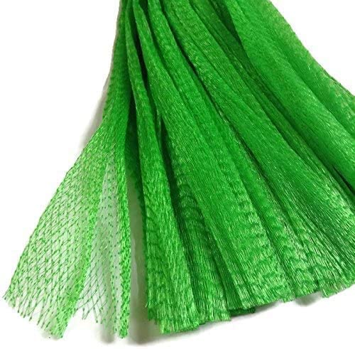 Nc Sajid Rana 100Pcs 15'' Green Reusable Nylon Mesh Net Produce Grocery Toys Fruits Vegetables Storage Poly Bags