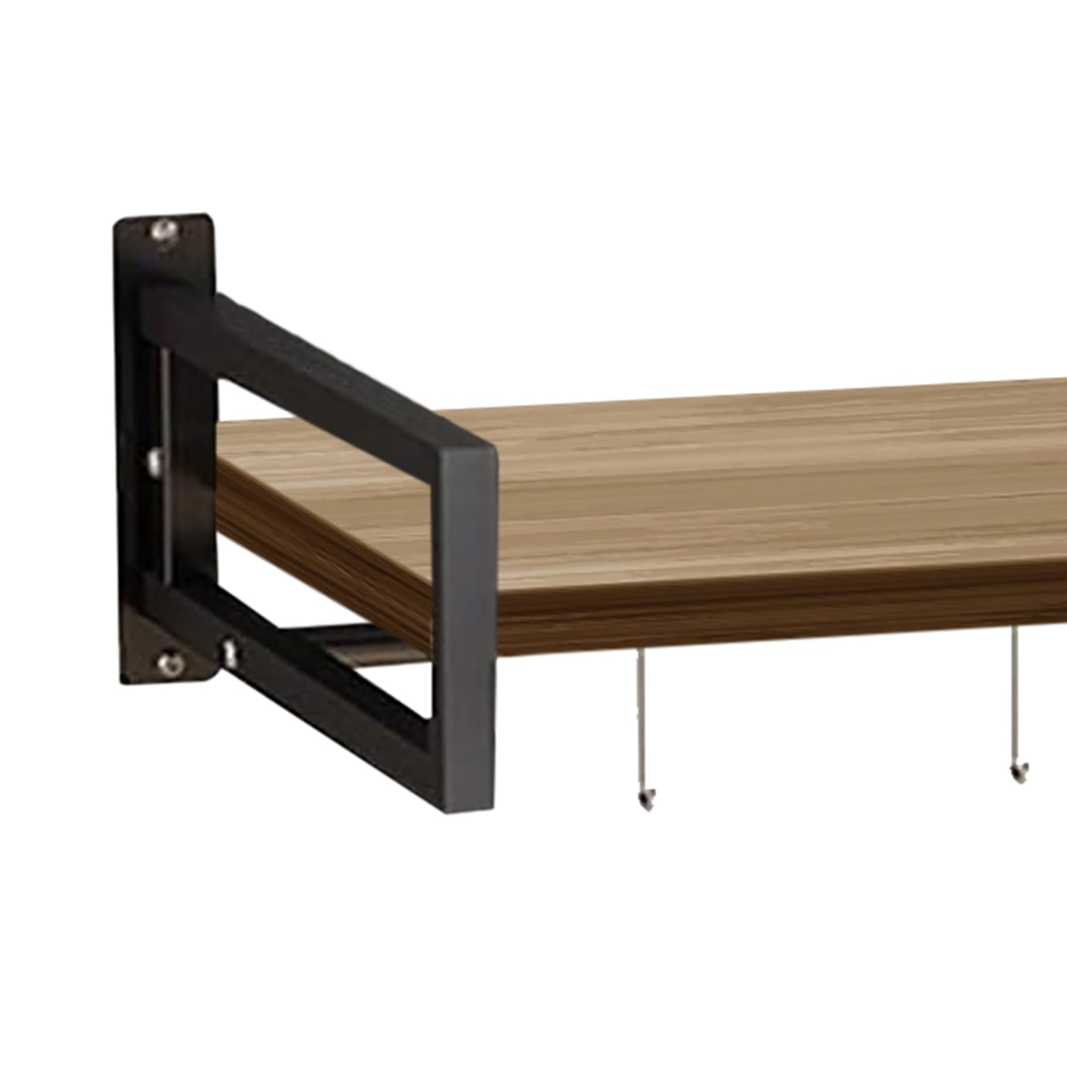 Urban Decor Wall Mount Microwave Oven Rack - Metal Holder Storage Stand - Cooker Utensils Dish Shelf Organizer with Hooks for Ho