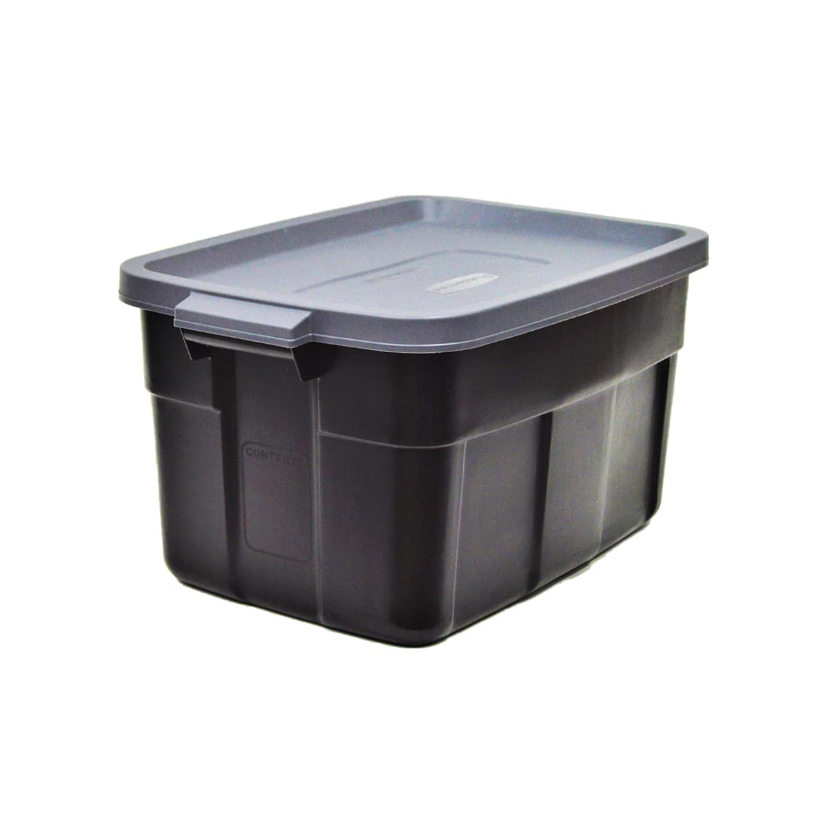 Rubbermaid Roughneck Tote 31 Gal, 3 Pack, Made In Usa, Black & Gray, Rugged Plastic Stackable Storage Bins With Lids And Handles