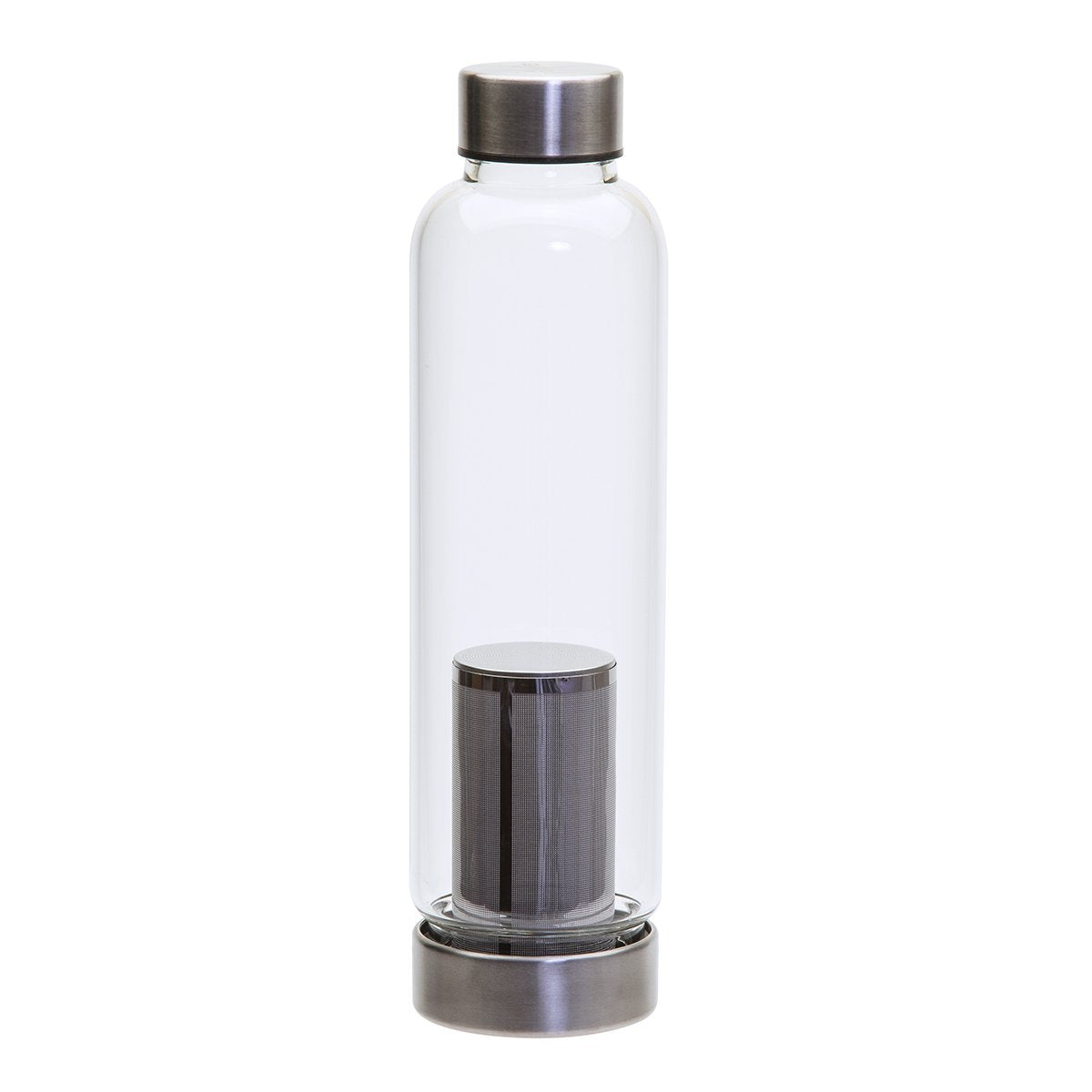 Primula Cold Brew Travel Bottle With Black Insulating Neoprene Sleeve - Borosilicate Glass And Stainless Steel Mesh Core - Dishw