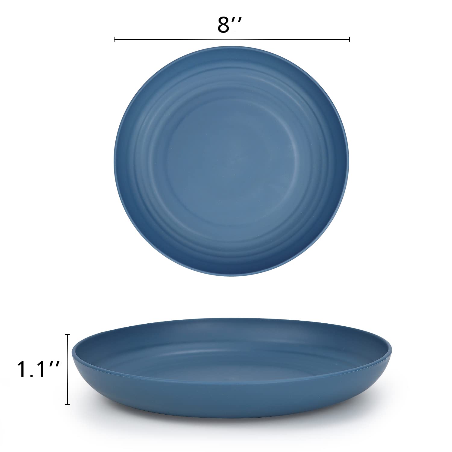 Homienly Deep Dinner Plates Set Of 8 Alternative For Plastic Plates Microwave And Dishwasher Safe Wheat Straw Plates For Kitchen