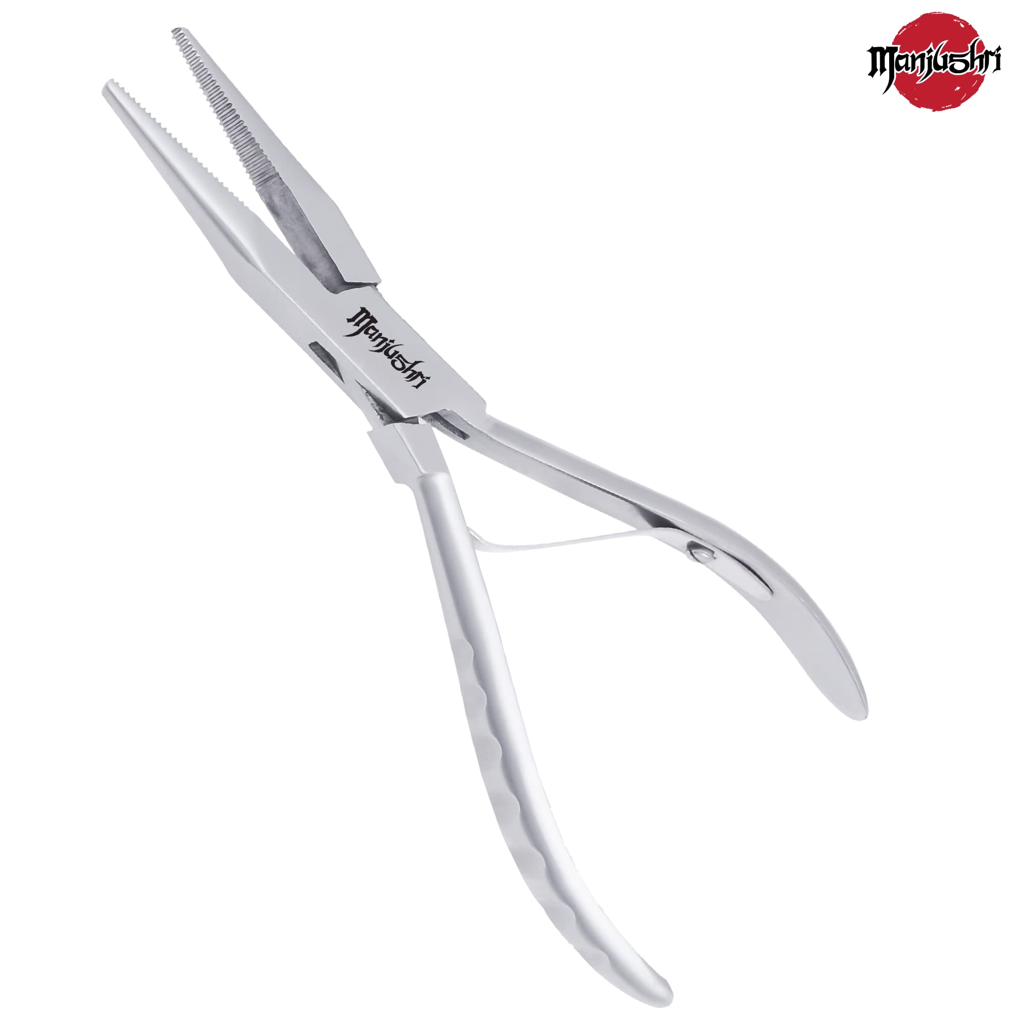 Manjushri Precision 6 Inches Fish Pin Bone Pliers Tweezers For Removing, Plucking And Pulling Pin Bones (Silver)