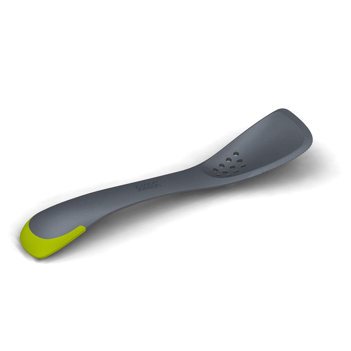 Joseph Joseph Uni-tool 5-in-1 Silicone Kitchen Utensil, 12" Long, Slotted Spoon, Turner, Spatula, Gray, Model UNITG0100SW