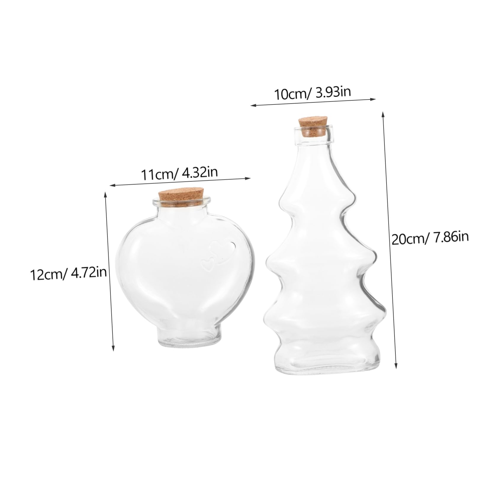 PRETYZOOM Apothecary Bottles Sand Ceremony Set 3pcs Glass Drift Bottles Wedding Ceremony Sets for Keepsake