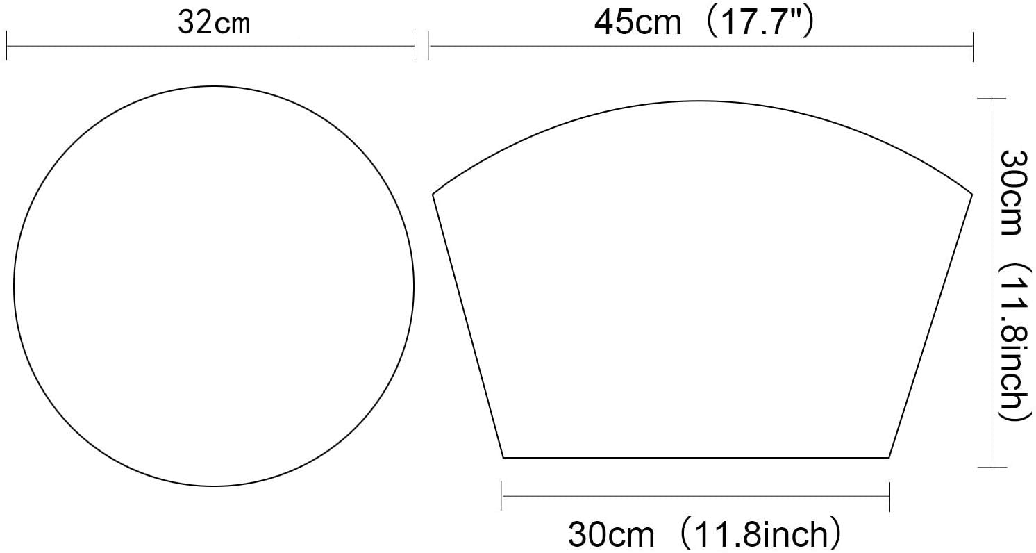Shacos Round Table Placemats Set Of 5 Wedge Shaped Place Mat With Round Centerpiece Mat Heat Resistant Table Mats Washable (5, G
