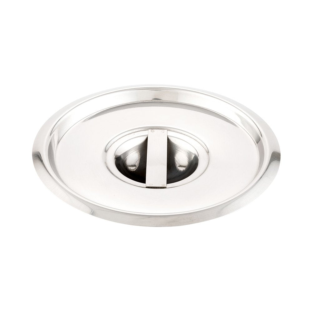 Restaurantware Lid Only: Met Lux Lid For 4.25 Quart Bain Marie 1 Stainless Steel Lid For Bain Marie Pot - Built-In Handle Pot So