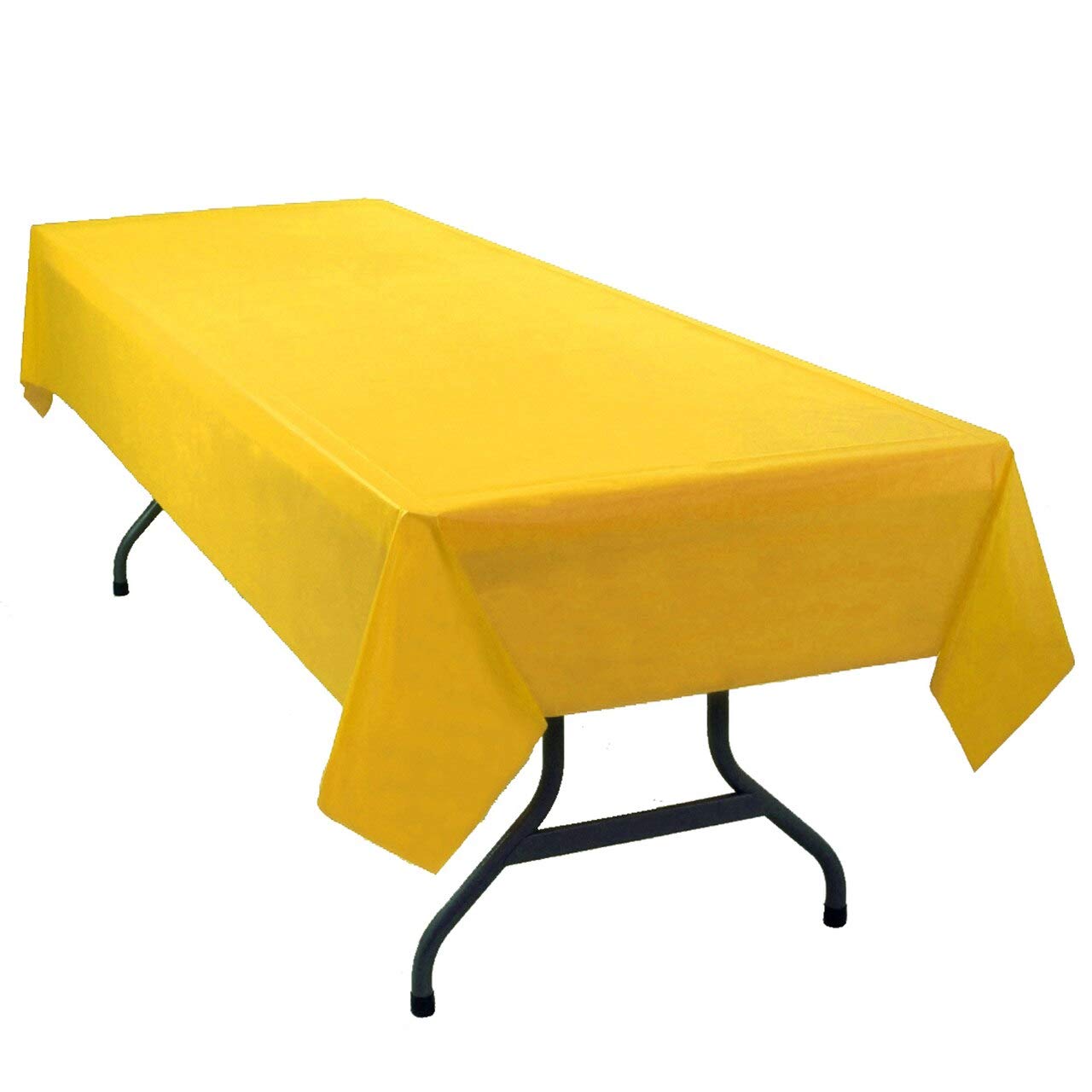 Qsd Harvest Yellow Disposable Plastic Tablecloth 48-Pack 54 Inch X 108 Inch Rectangle Table Cover By Quality Supplies Direct (30