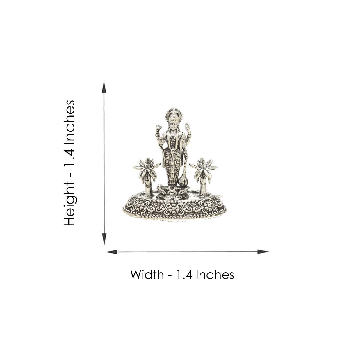Sri Jagdamba Pearls 14 Grams Lord Vishnu Silver Idol