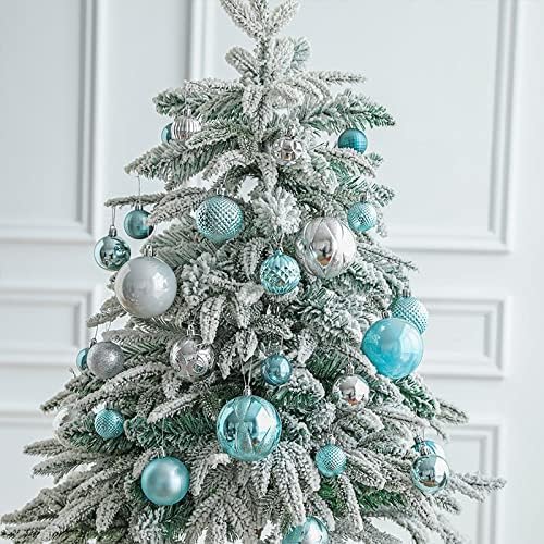 YYCRAFT Shiny Pearly Christmas Ball Ornaments 8CM Faux Glass Ball for Christmas Decoration Box Set (9 Pack,Shiny Orange)
