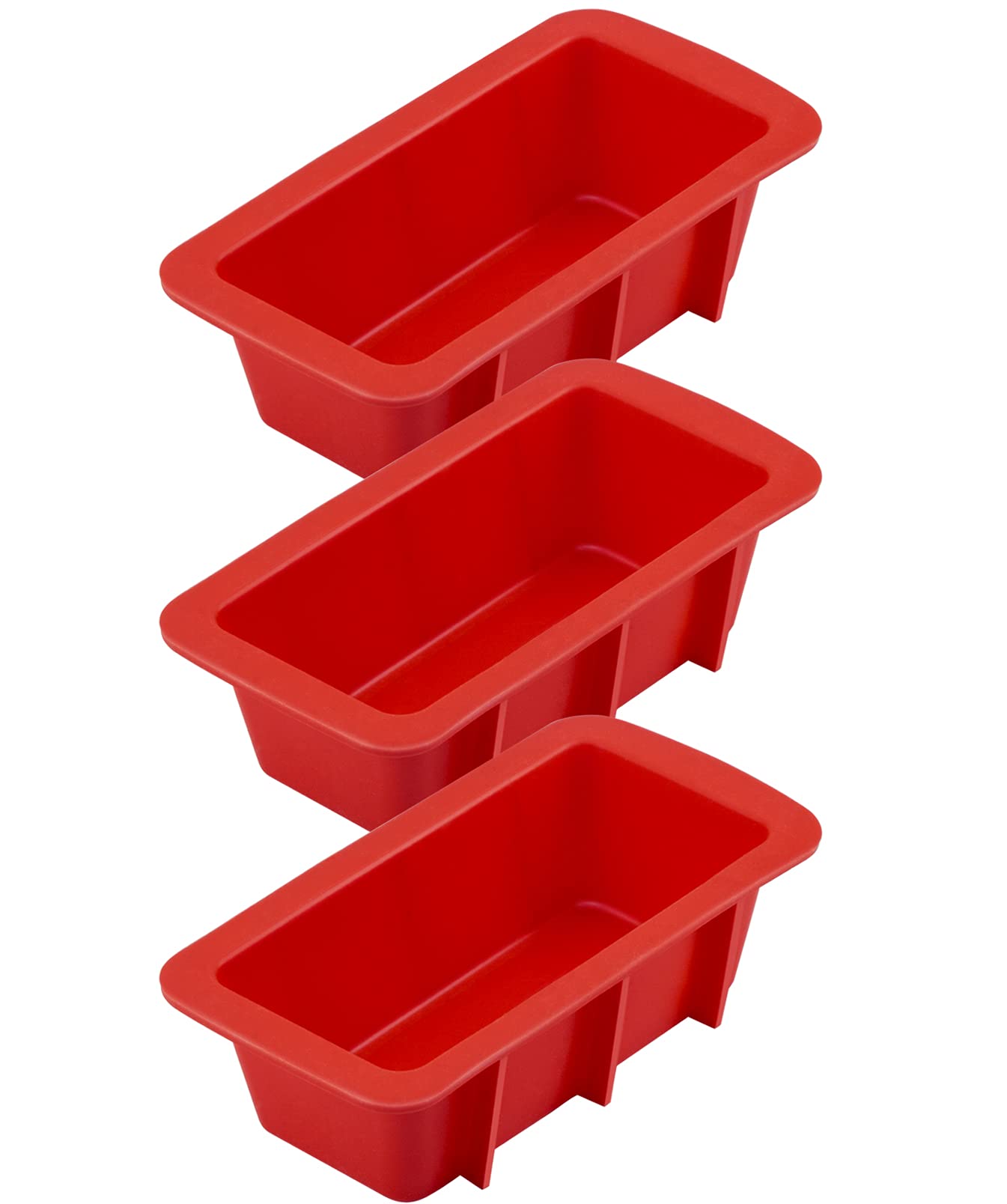 Anaeat Mini Reusable Silicone Bread Pan Set Of 3, Non-Stick And Flexible, Safe And Environment Friendly, Multi-Purpose, Easy To