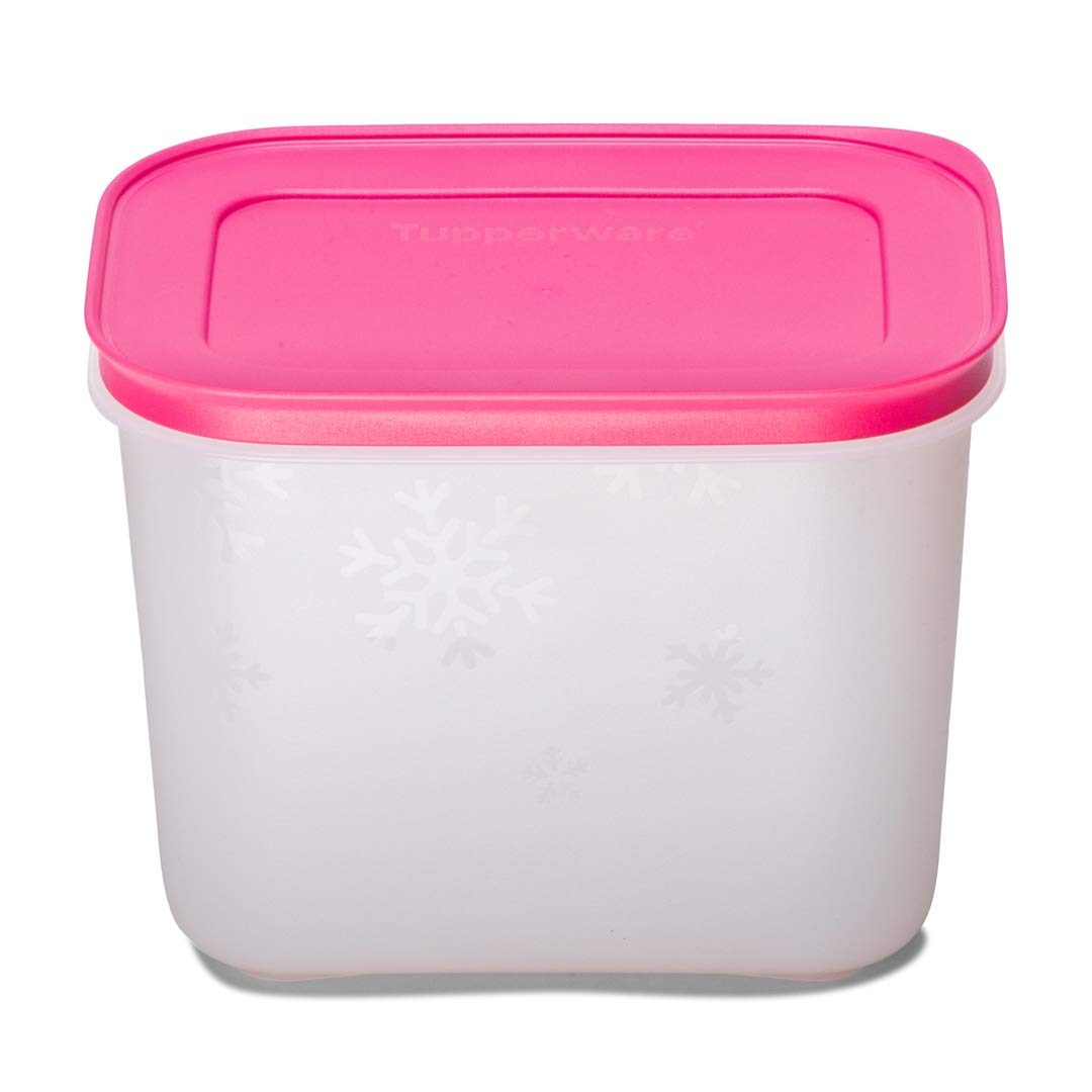 Tupperware Plastic Freezer Mates Gen Ii 1.1L 1Pc (Pink, White)