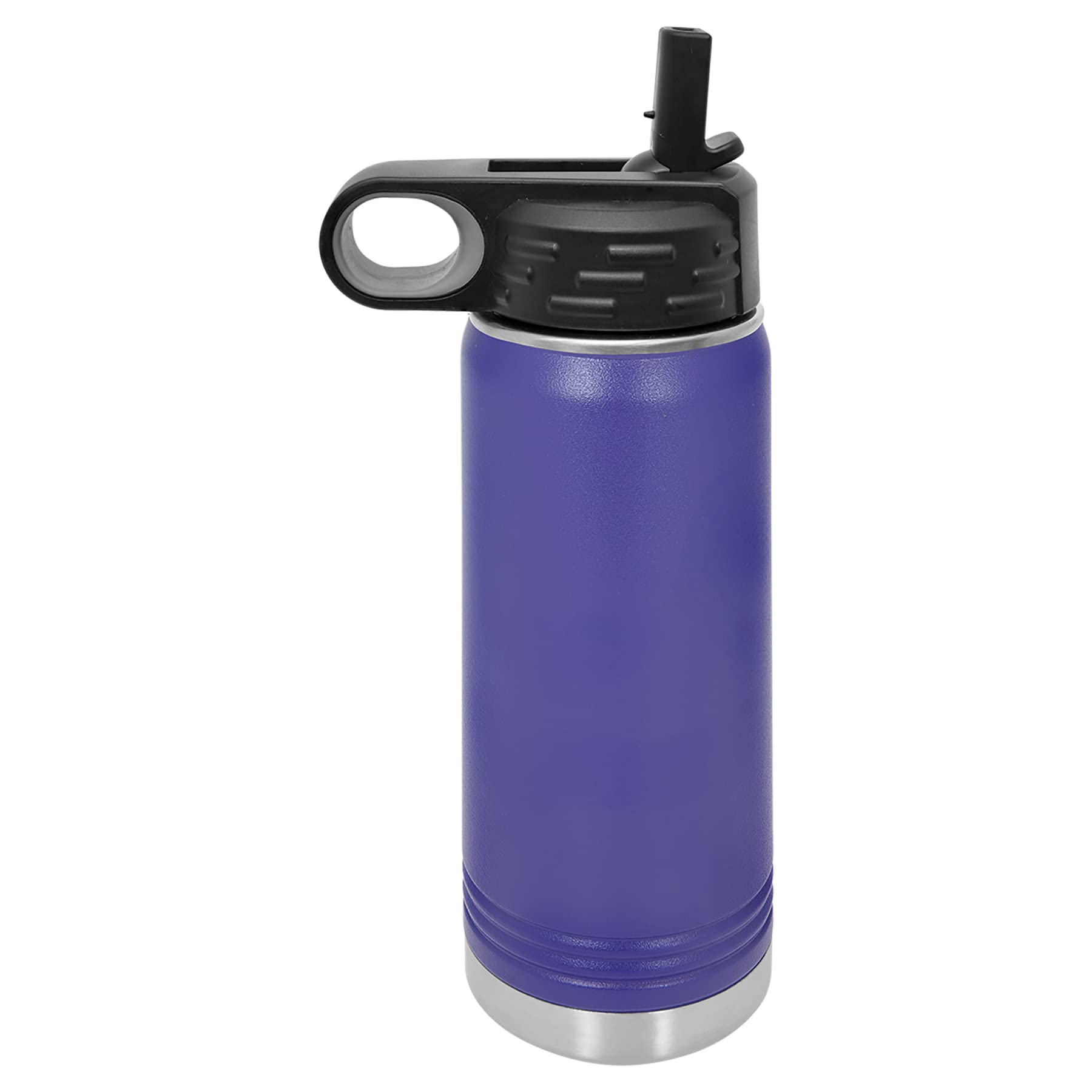 Polar Camel 40 oz Stainless Steel Water Bottle with Flip Top Lid and Straw (Purple)