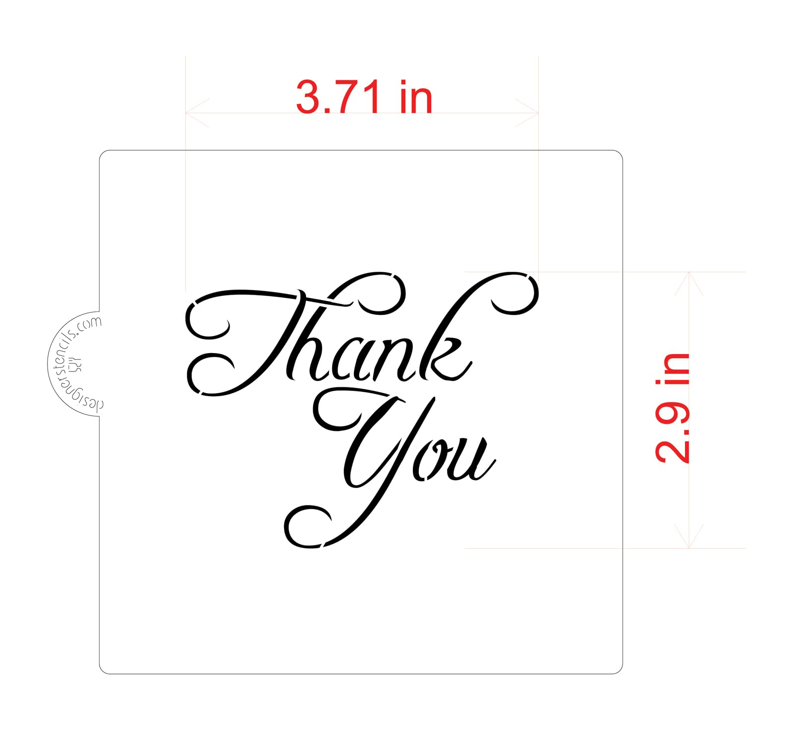 Thank You Cookie And Craft Stencil By Designer Stencils