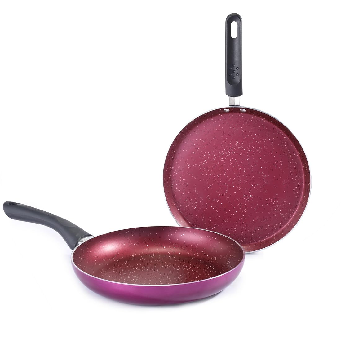 Wonderchef Bandhan Non-Stick Cookware 2 Pcs. Set | Dosa Tawa And Fry Pan | 100% Pfoa Free Coating | Pure Grade Virgin Aluminium 