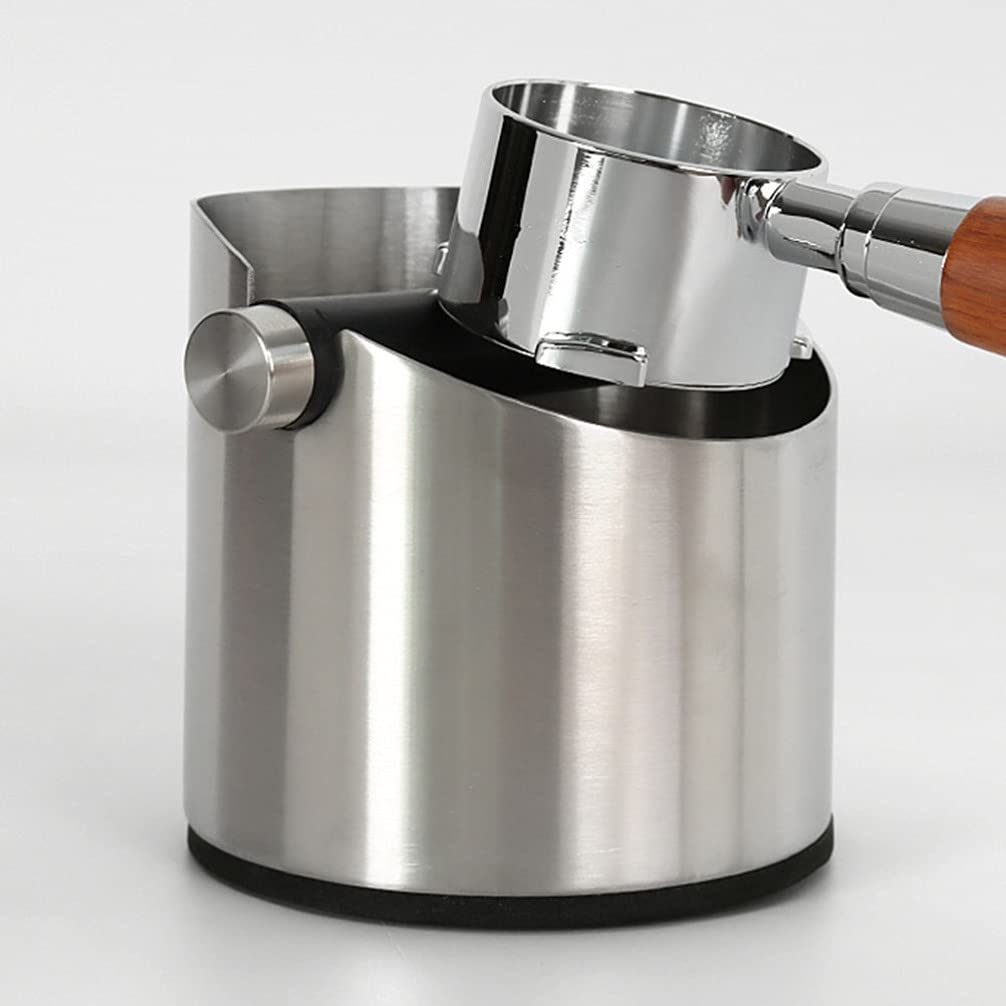 Jojofuny Espresso Knock Box, Stainless Steel Coffee Grounds Container, Knock Style Dump Bin, Grind Waste Bin, Coffee Maker Acces