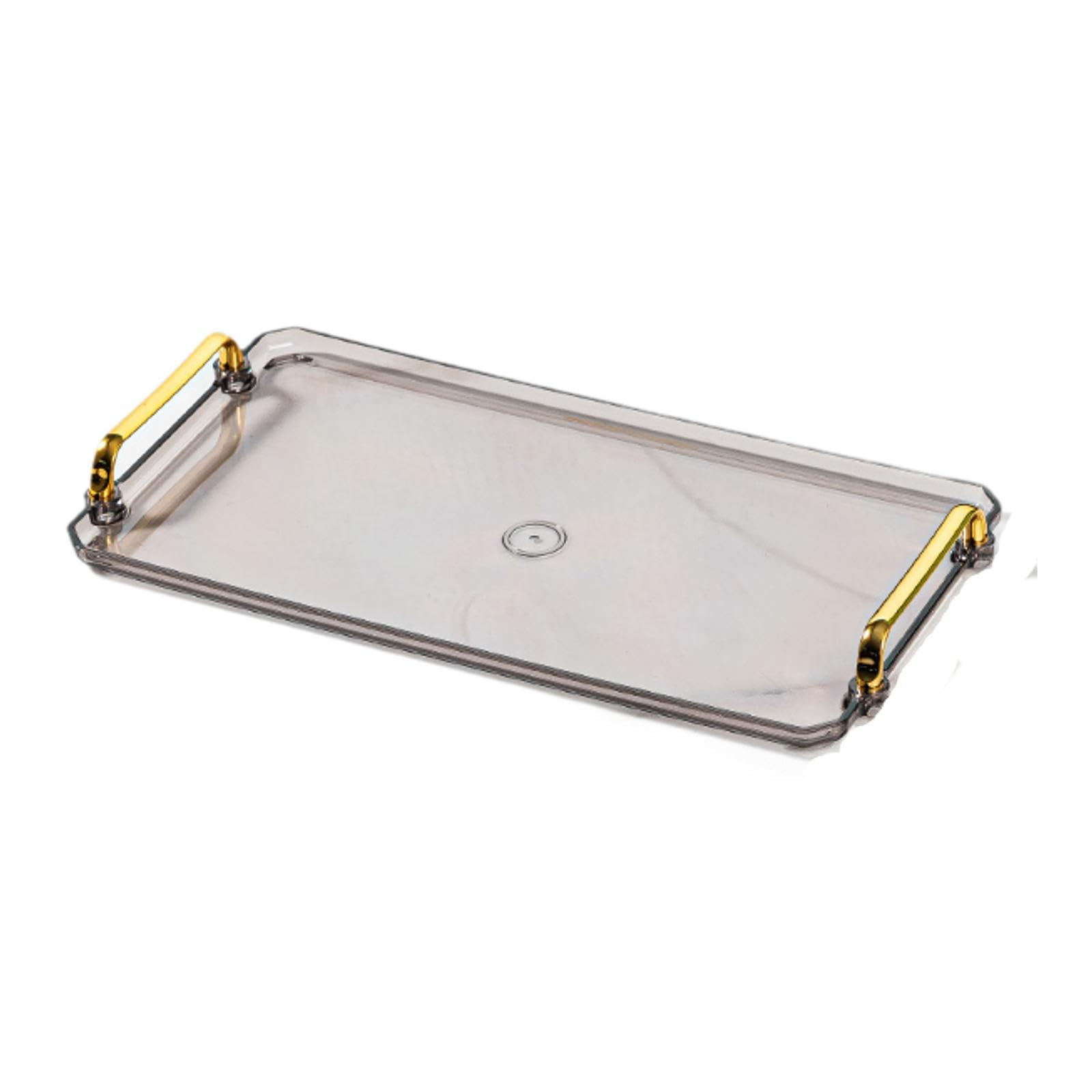 Myaddiction Serving Tray Rectangular Modern Cosmetic Storage For Desk Coffee Table Hotel L Grey