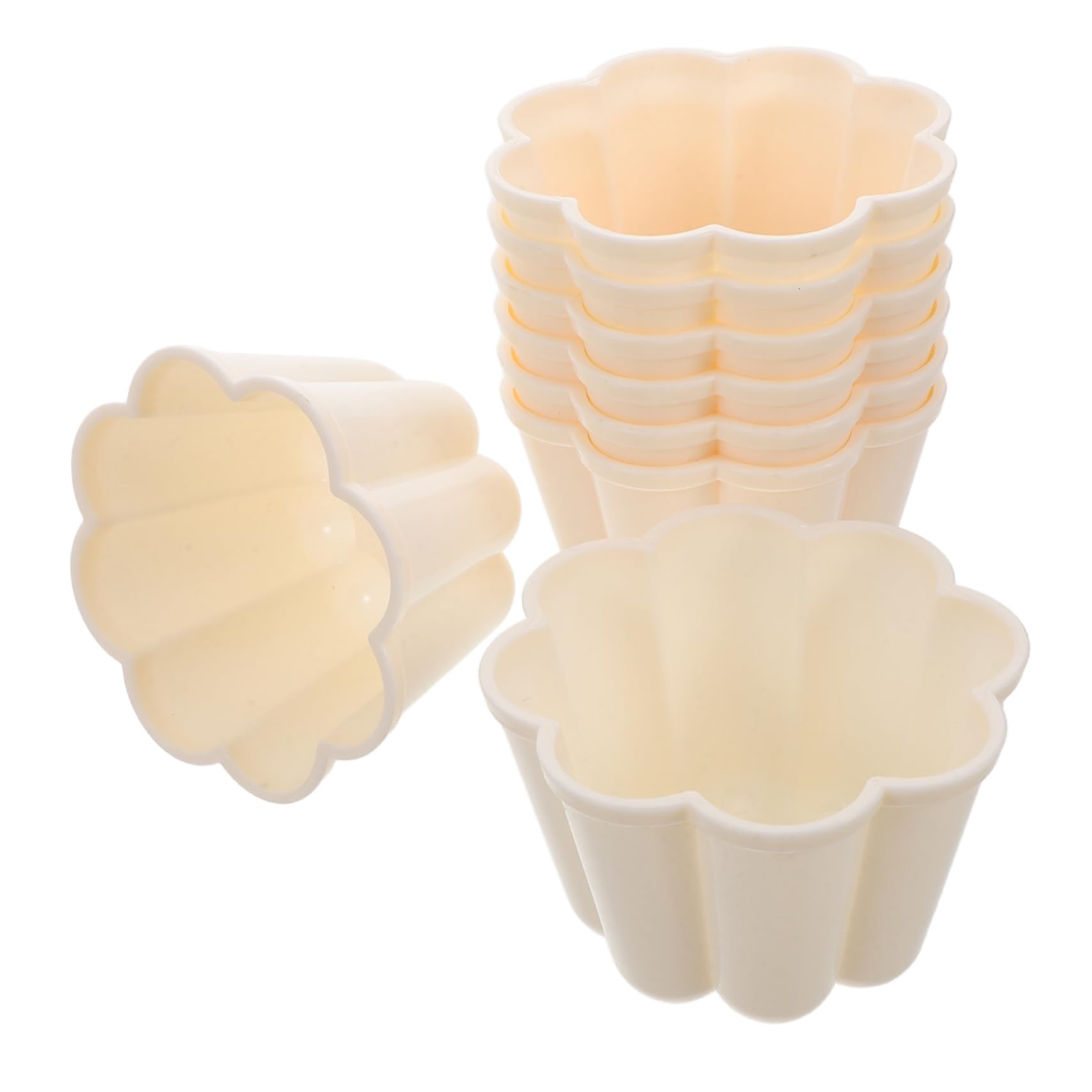 Zerodeko 8 Pcs Gelatin Molds Flower Shape Baking Moulds Jelly Cake Molds Versatile for Baking Freezing,3.14X3.14X1.97in