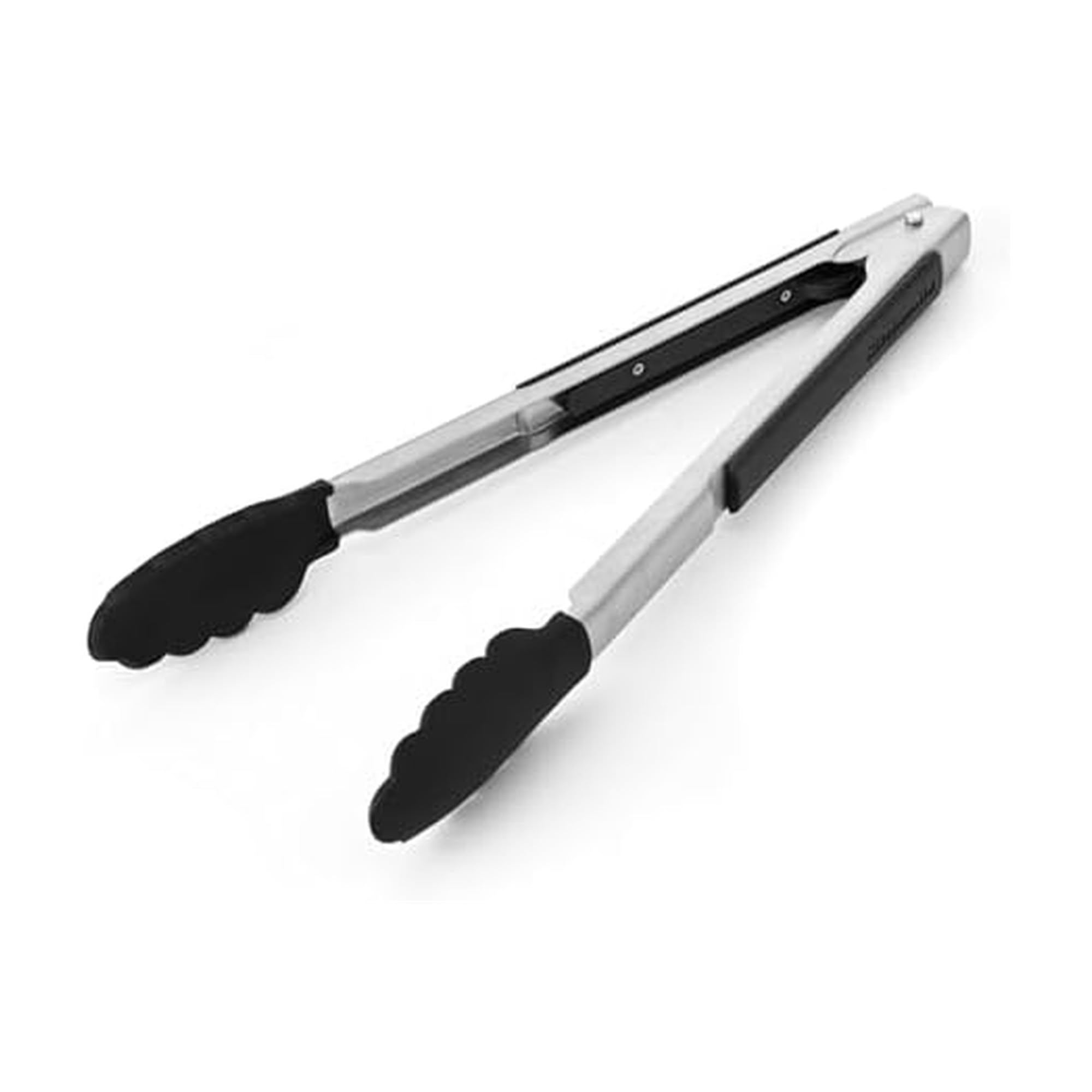 KitchenAid Silicone Tipped Side Locking Tongs, Black, 12 Inch