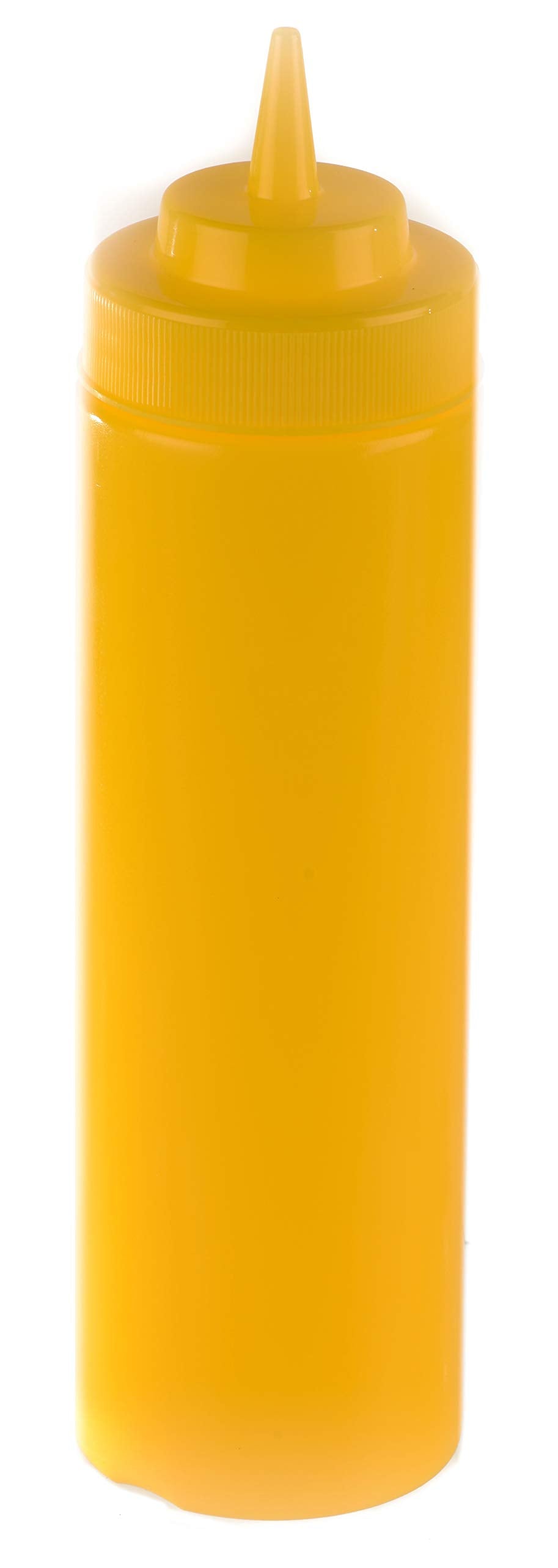 [2 Pack] 24 Oz Yellow Plastic Condiment Squeeze Bottles Squirt Bottle For Sauces, Dressing, Arts And Crafts, Ketchup, Mustard, O