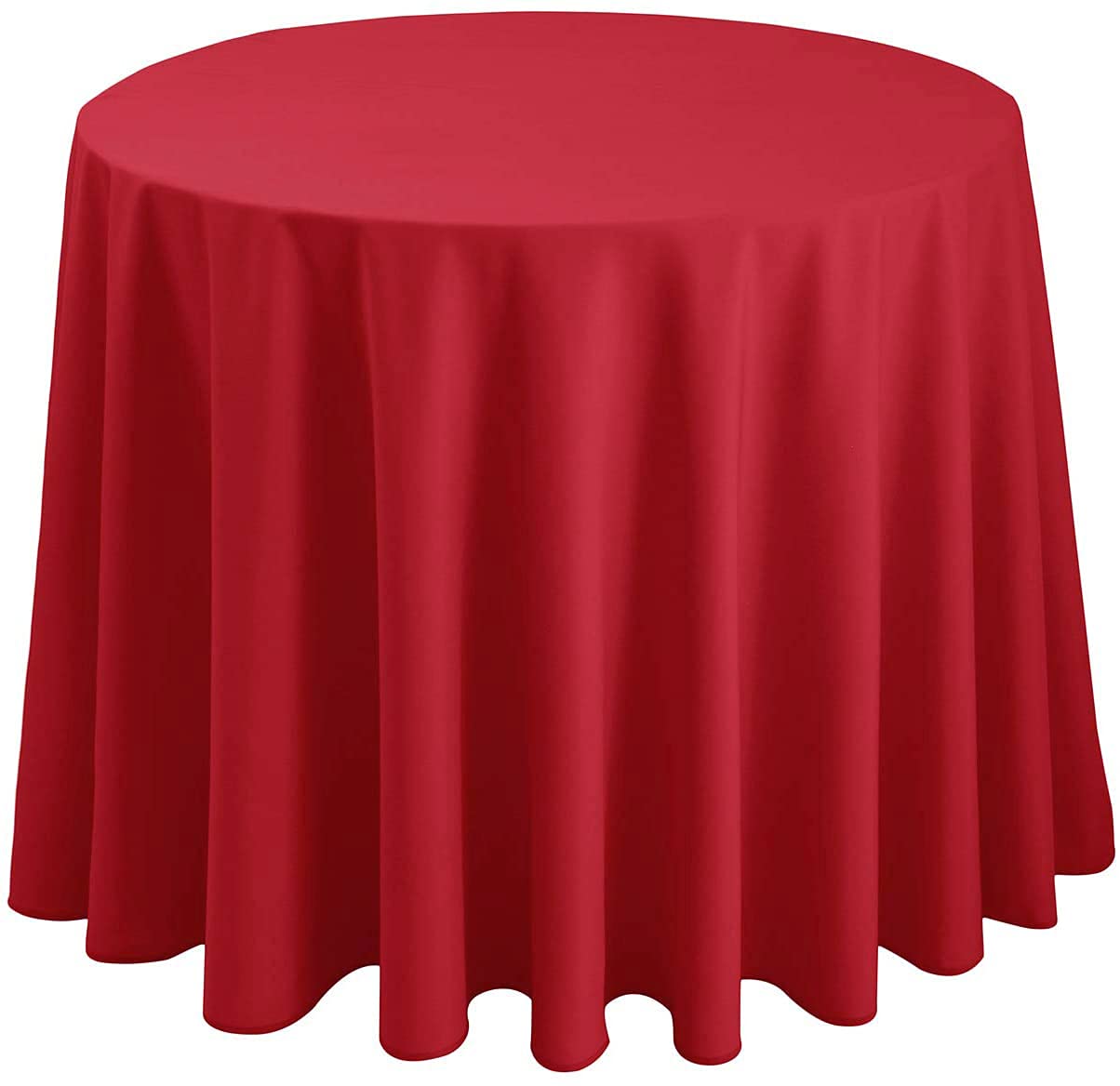 Hiasan Christmas Red Round Tablecloth 120 Inch - Waterproof Stain Resistant Spillproof Polyester Fabric Table Cloth For Dining R