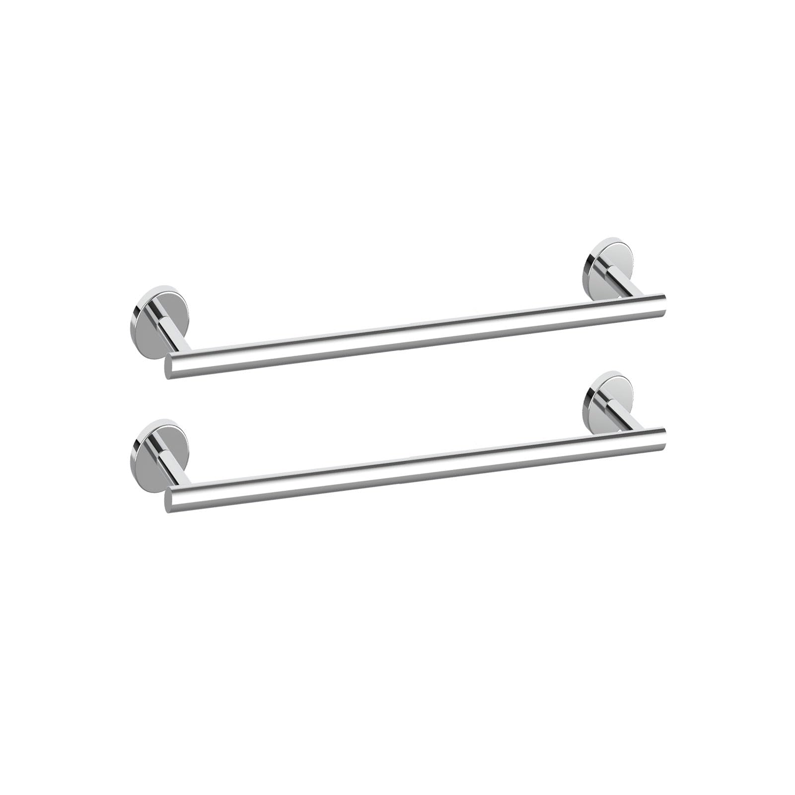 Newfun 16 Inch Polished Chrome Bathroom Towel Bar, 2-Piece Towel Racks For Bathroom Sus304 Thicken Stainless Steel Towel Holder