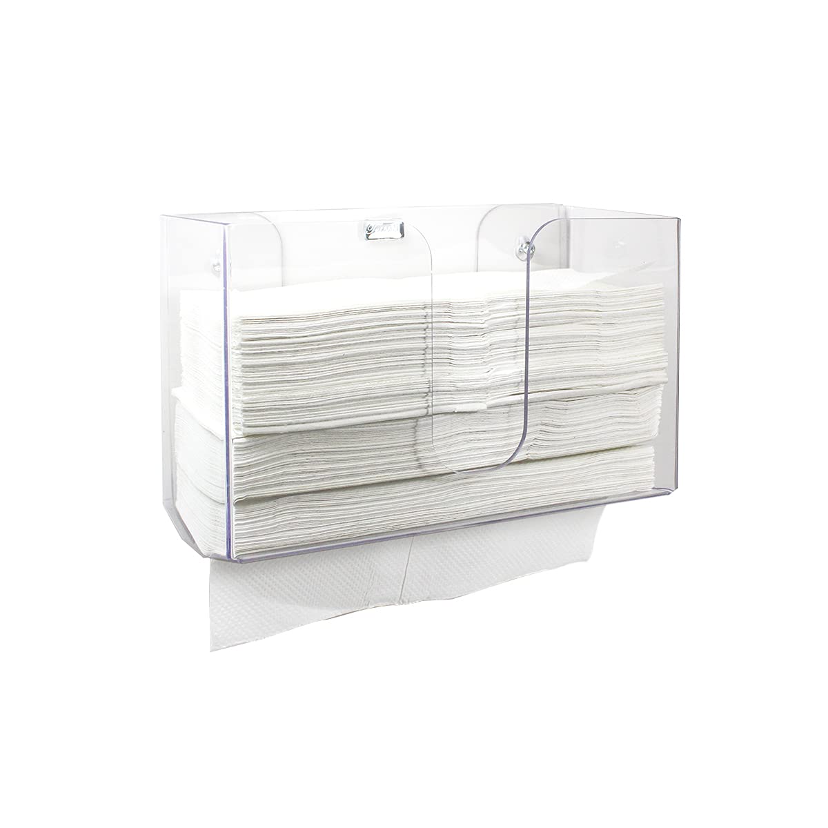 Trippnt 51937 Small Dual Dispensing Paper Towel Holder With 150 9.2 X 9.4 Inch Multi-Fold Paper Towel Capacity And Peelable Prot