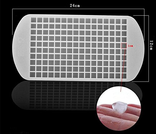 Yueton 160 Tray Silicone Frozen Mini Cube Ice Mold Candy Chocolate Jelly Mold (White)