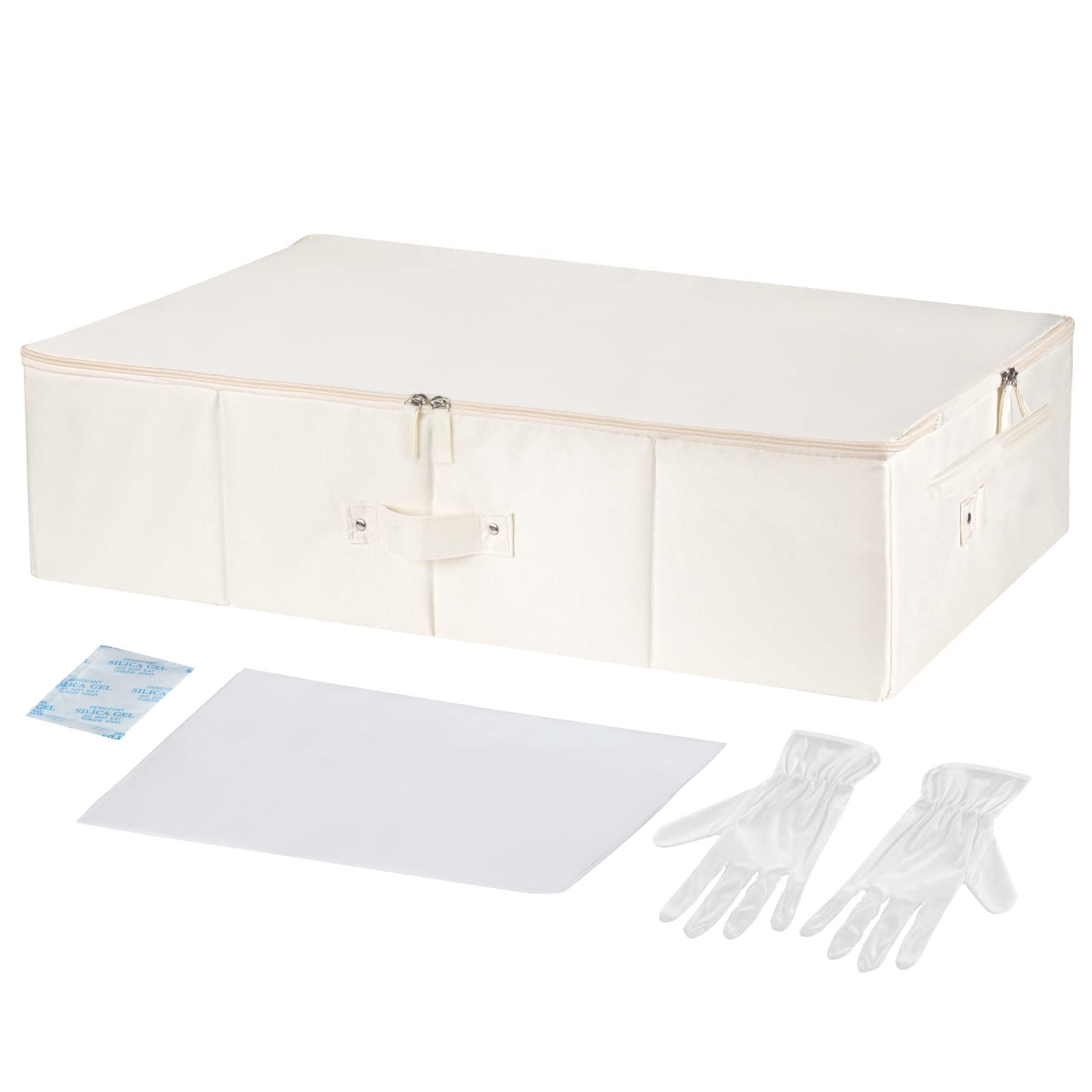 Wedding Dress Storage Box - Wedding Dress Preservation Box with 20 Sheets of Acid Free Tissue Paper for Storage Wedding Dress St